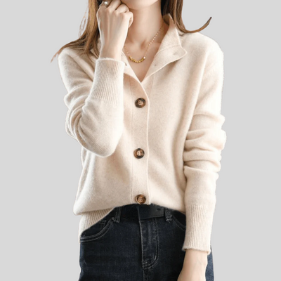 Claire | Retro-Style Cashmere Cardigan