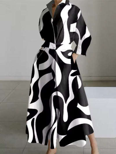 Esther™ | Elegant Spring Shirt Dress with Cotton Collar