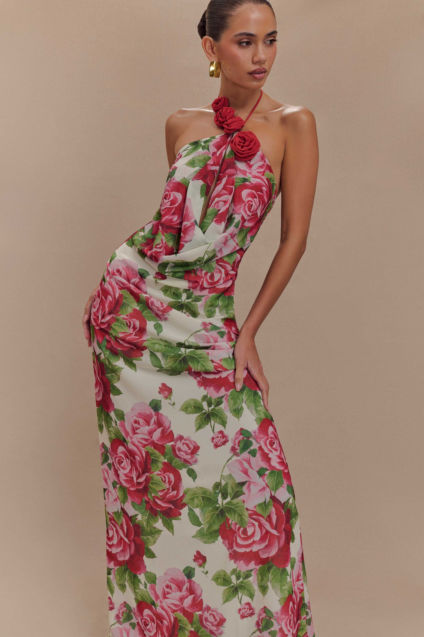 Rosalia Cowl Neck Maxi Dress - Sonia Rose Print