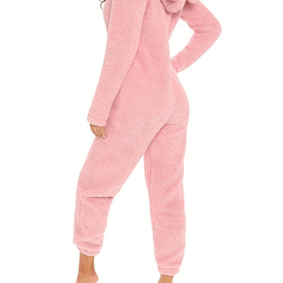 Luna™ | Fuzzy Hooded Pajama Jumpsuit