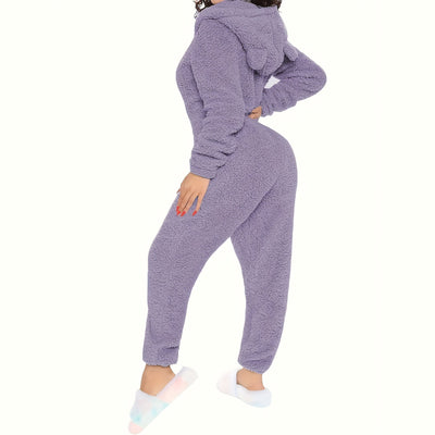 Luna™ | Fuzzy Hooded Pajama Jumpsuit