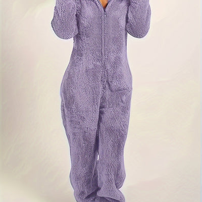 Luna™ | Fuzzy Hooded Pajama Jumpsuit