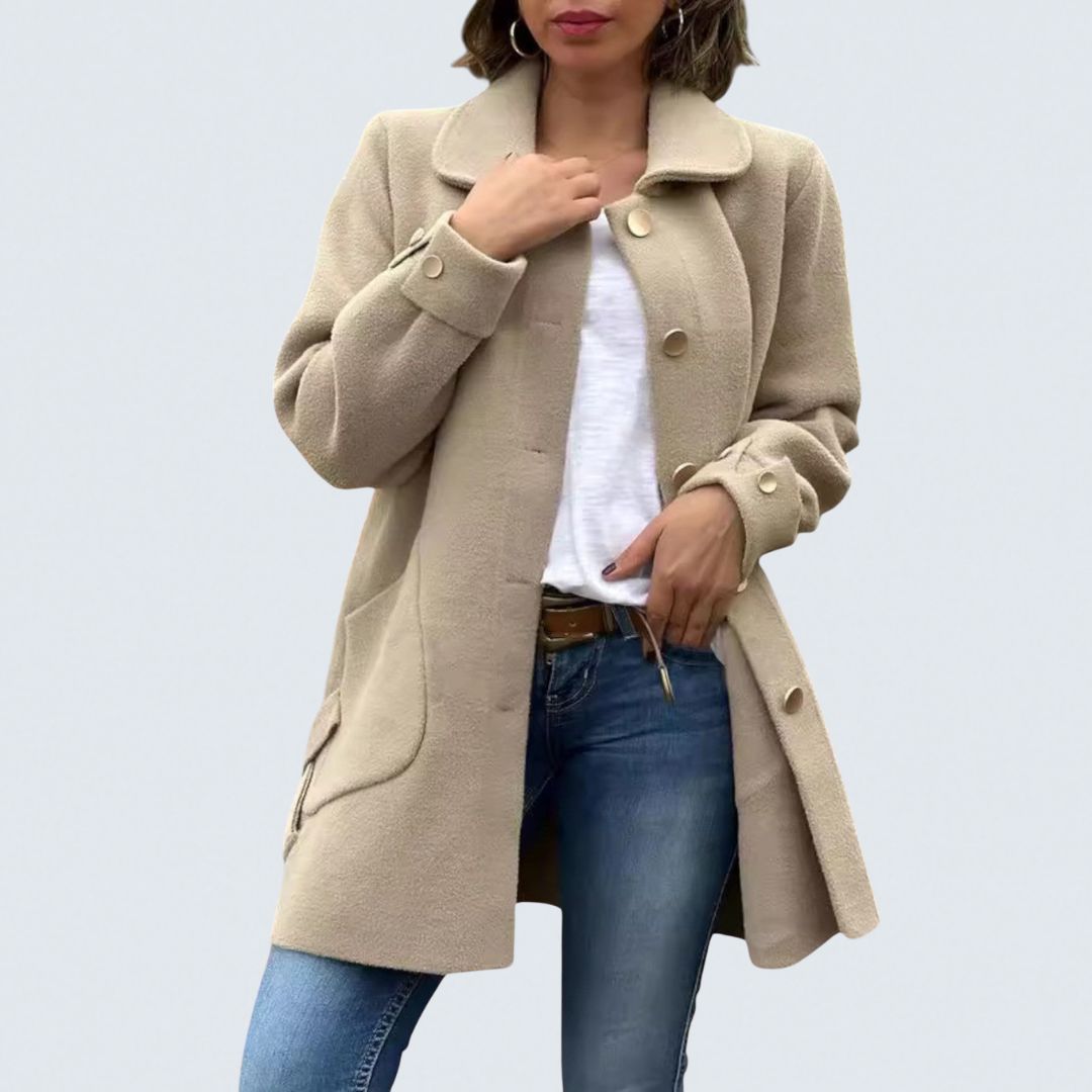 Corinne | Classic Button-Down Oversized Coat