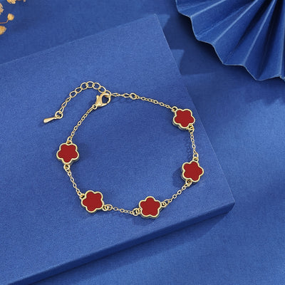 Amara™ | Elegant Floral Charm Bracelet