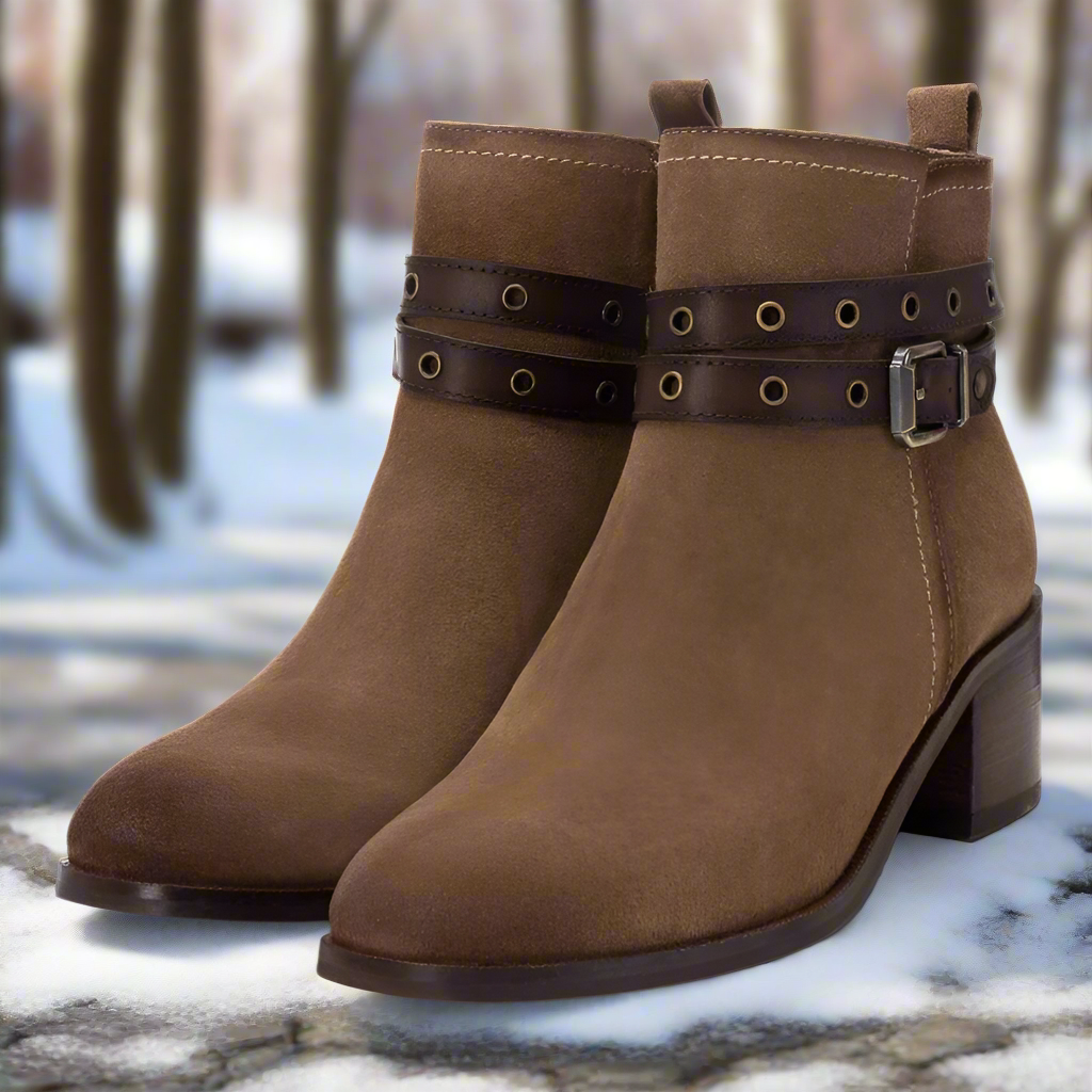 Carmela I Suede Ankle Boot Taupe