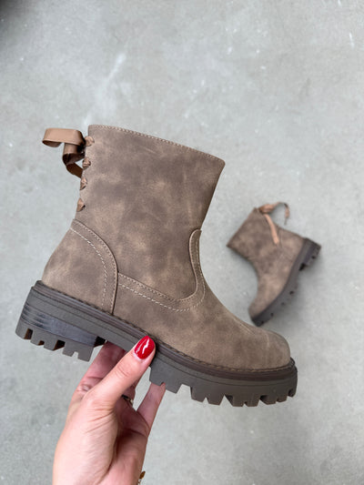 Bow Taupe Boots