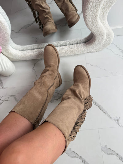 Katja Fringle Khaki Boots