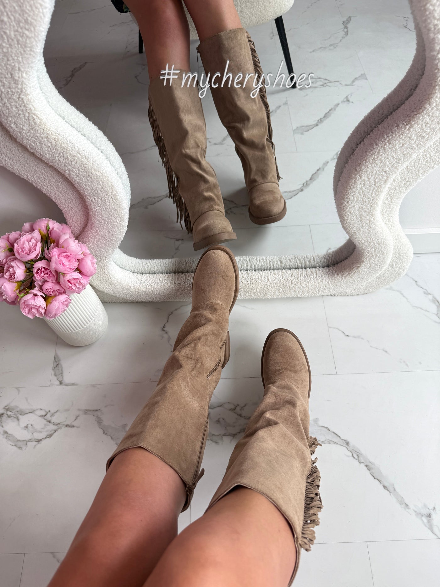 Katja Fringle Khaki Boots