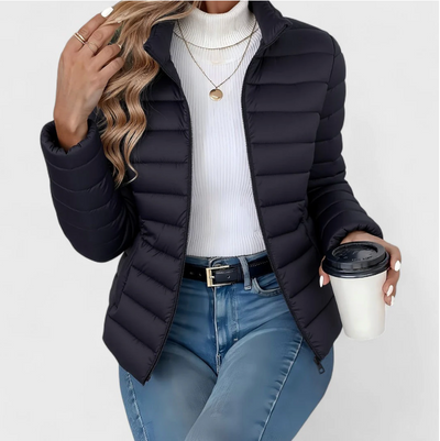 Simone - Elegant Long Jacket With Collar