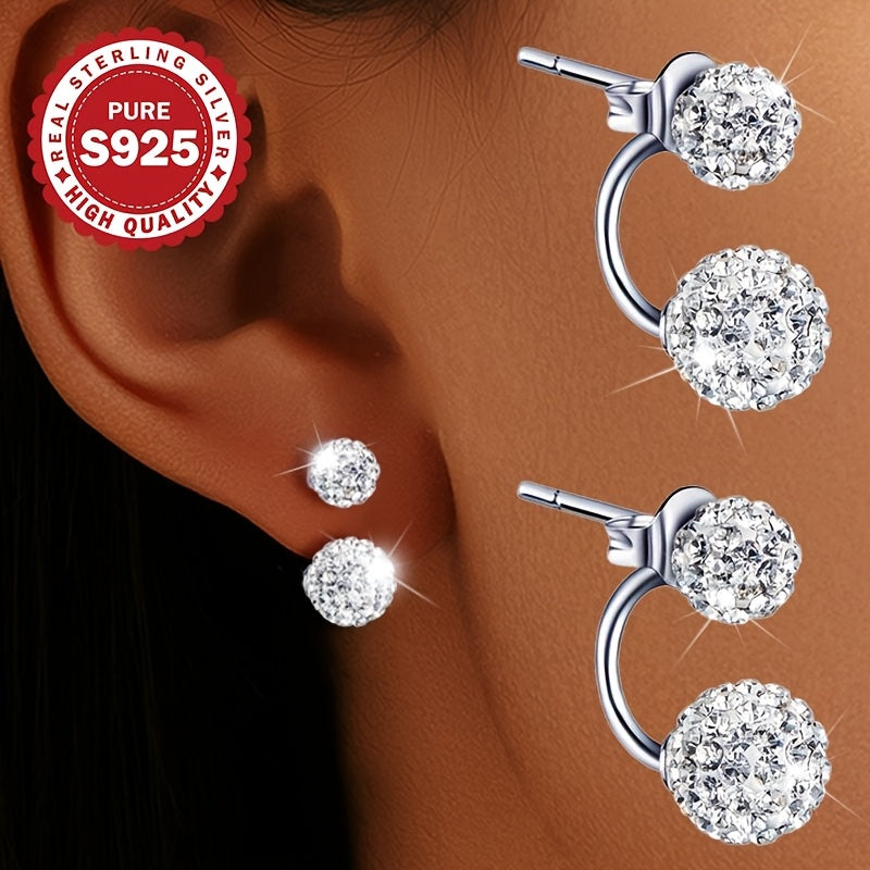 Elara™ | Sterling Silver Spiral Earring