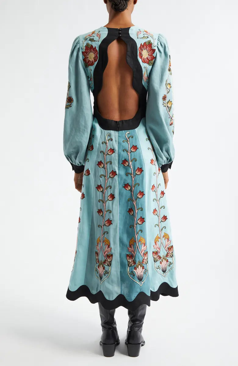 Sky Blue Midi Dress