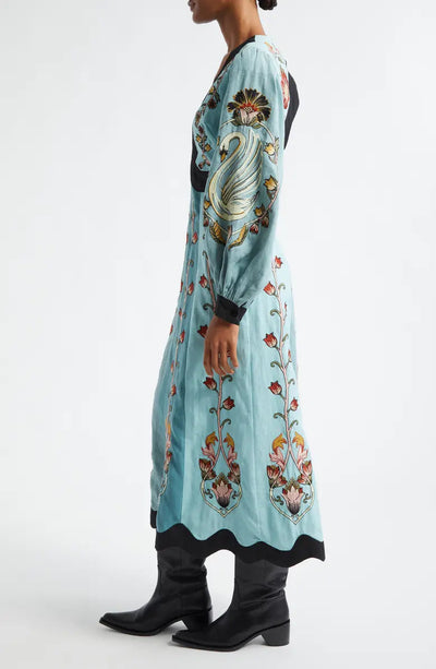 Sky Blue Midi Dress