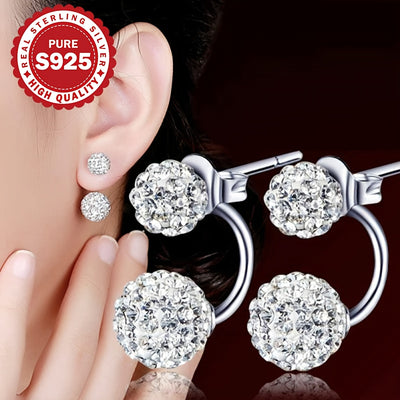 Elara™ | Sterling Silver Spiral Earring