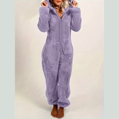 Luna™ | Fuzzy Hooded Pajama Jumpsuit
