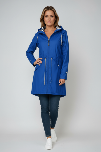 WOMEN’S RAINCOAT | LONG HOODED WATERPROOF JACKET