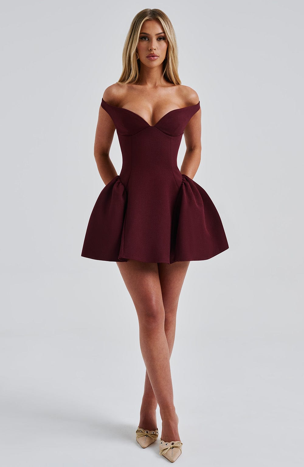 Marla Mini Dress - Cherry Lacquer