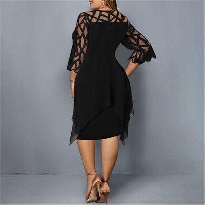 Cora | Chic Plus Size Midi Dress for Modern Women