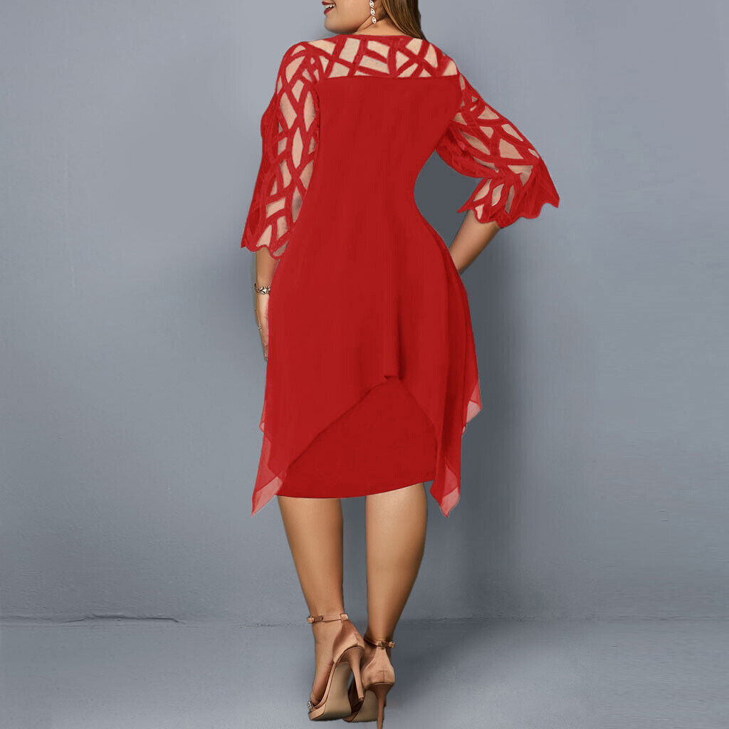 Cora | Chic Plus Size Midi Dress for Modern Women