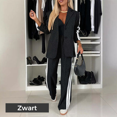 Women's 2-Piece Casual Blazer and Training Pants Set