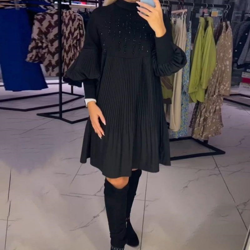 Sara | Plus Lantern Sleeve Dress